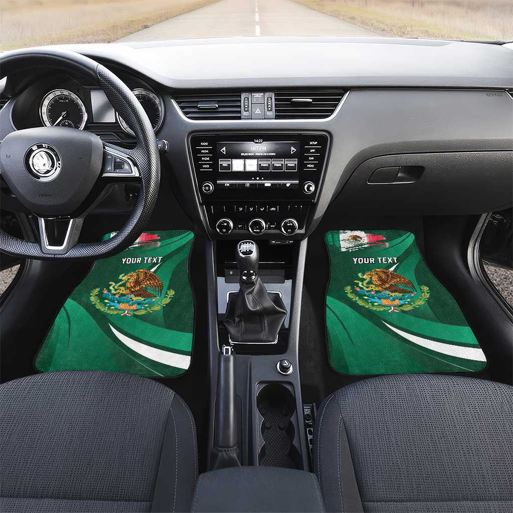 Mexico Hispanic Heritage Personalized Car Mats With Aguila Mexicana LT9 - Wonder Print Shop