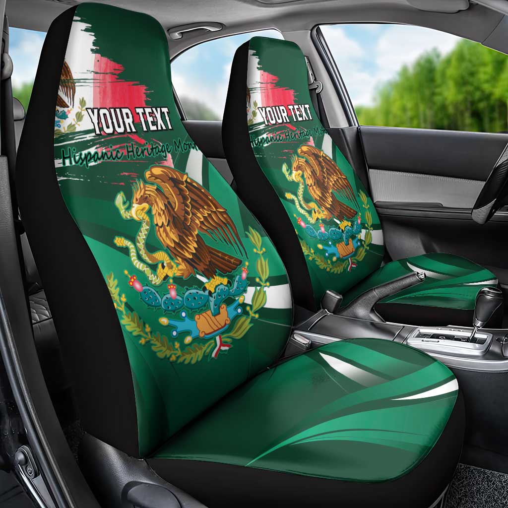 Mexico Hispanic Heritage Personalized Car Seat Cover With Aguila Mexicana LT9 - Wonder Print Shop