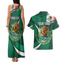 Mexico Hispanic Heritage Personalized Couples Matching Tank Maxi Dress and Hawaiian Shirt With Aguila Mexicana LT9 - Wonder Print Shop