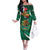 Mexico Hispanic Heritage Personalized Family Matching Off The Shoulder Long Sleeve Dress and Hawaiian Shirt With Aguila Mexicana - Wonder Print Shop