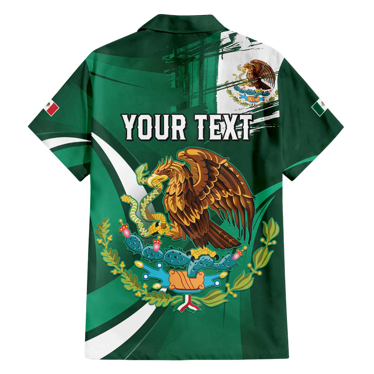 Mexico Hispanic Heritage Personalized Family Matching Off Shoulder Short Dress and Hawaiian Shirt With Aguila Mexicana LT9 - Wonder Print Shop
