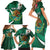 Mexico Hispanic Heritage Personalized Family Matching Short Sleeve Bodycon Dress and Hawaiian Shirt With Aguila Mexicana - Wonder Print Shop