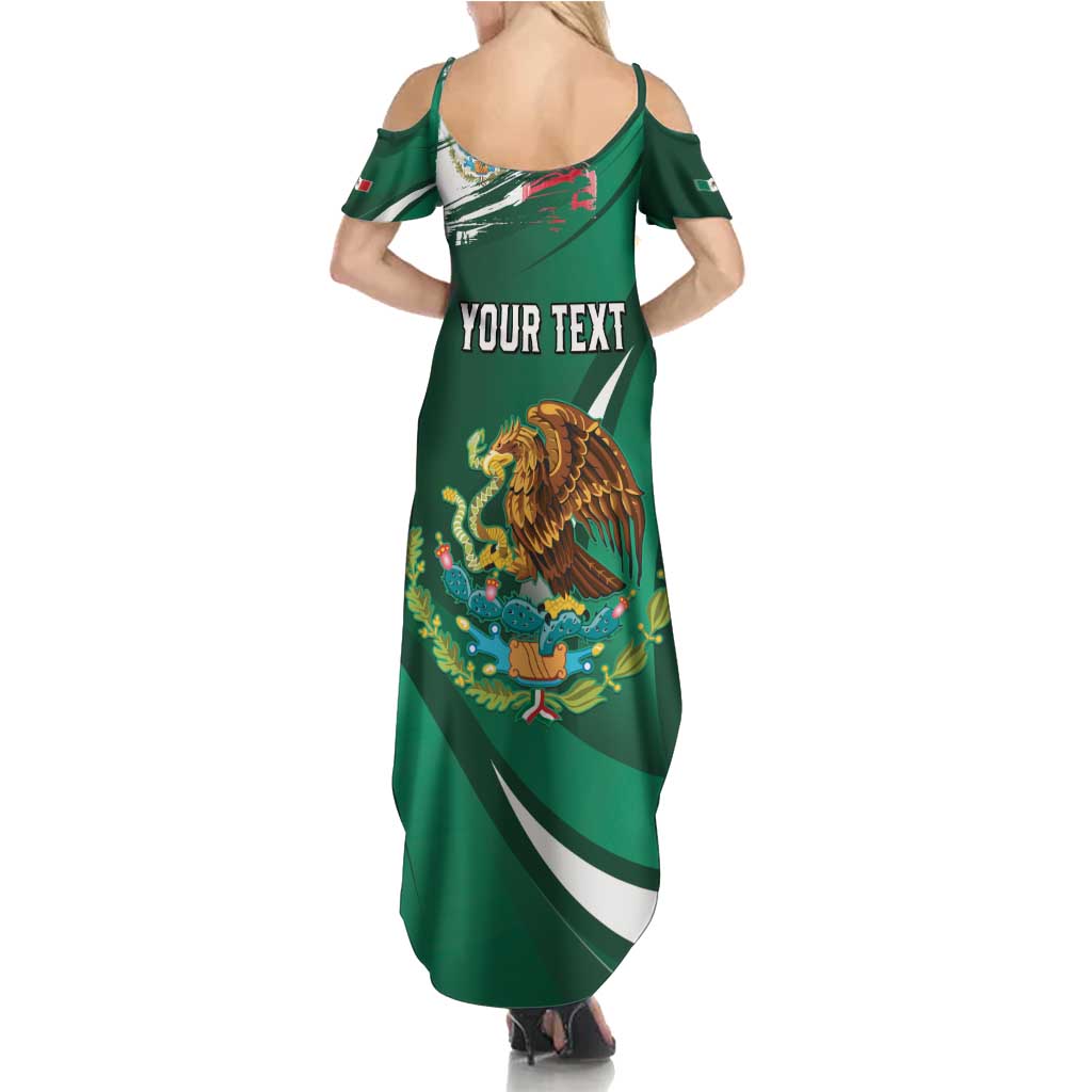 Mexico Hispanic Heritage Personalized Family Matching Summer Maxi Dress and Hawaiian Shirt With Aguila Mexicana - Wonder Print Shop