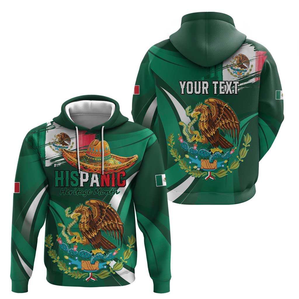 Mexico Hispanic Heritage Personalized Hoodie With Aguila Mexicana - Wonder Print Shop