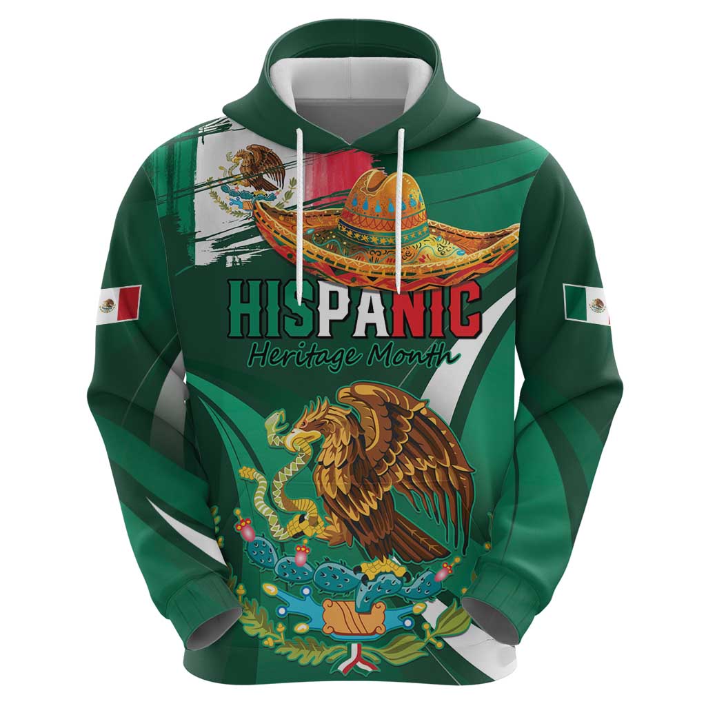 Mexico Hispanic Heritage Personalized Hoodie With Aguila Mexicana - Wonder Print Shop