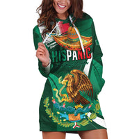 Mexico Hispanic Heritage Personalized Hoodie Dress With Aguila Mexicana - Wonder Print Shop