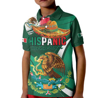 Mexico Hispanic Heritage Personalized Kid Polo Shirt With Aguila Mexicana - Wonder Print Shop