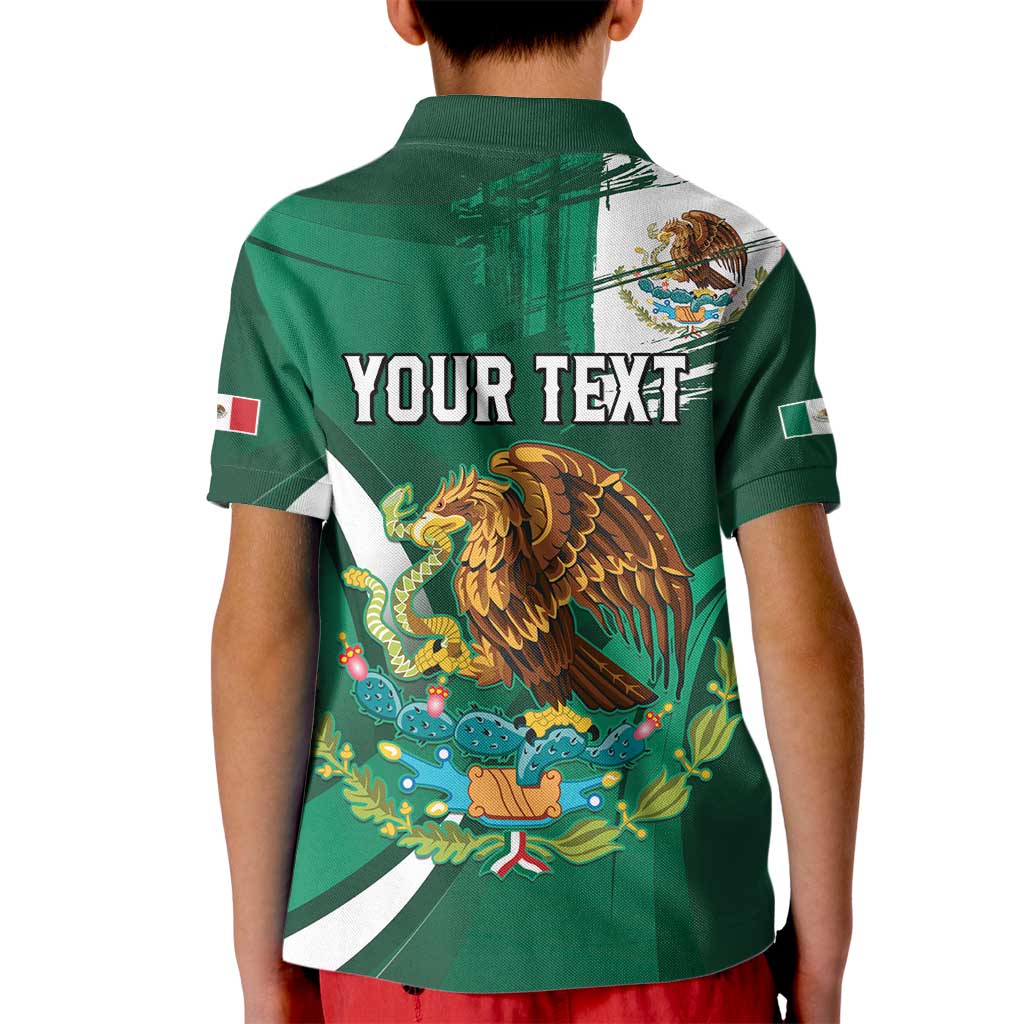 Mexico Hispanic Heritage Personalized Kid Polo Shirt With Aguila Mexicana - Wonder Print Shop