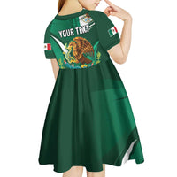 Mexico Hispanic Heritage Personalized Kid Short Sleeve Dress With Aguila Mexicana - Wonder Print Shop