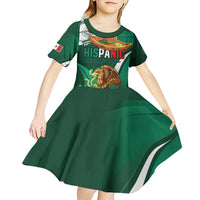 Mexico Hispanic Heritage Personalized Kid Short Sleeve Dress With Aguila Mexicana - Wonder Print Shop