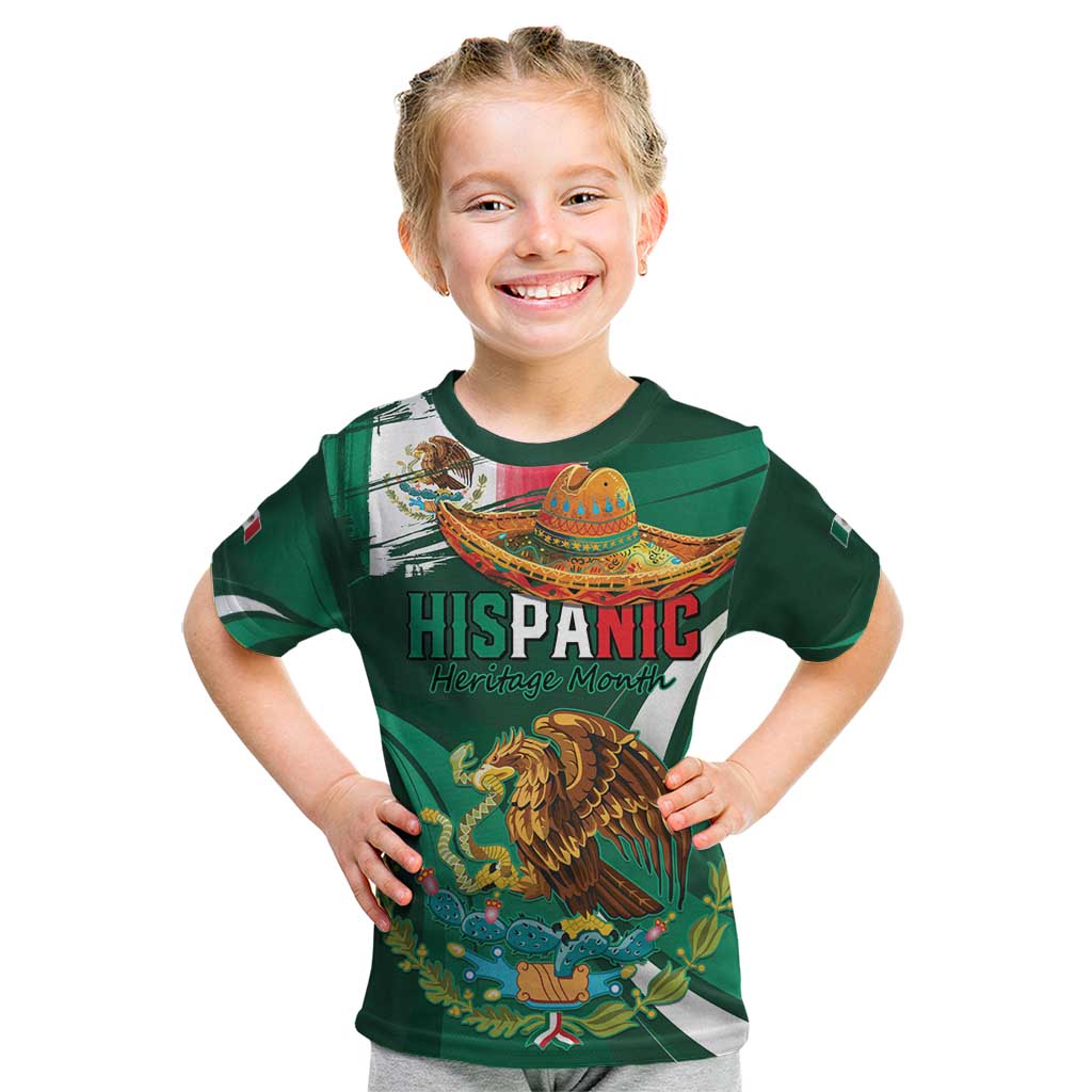 Mexico Hispanic Heritage Personalized Kid T Shirt With Aguila Mexicana - Wonder Print Shop