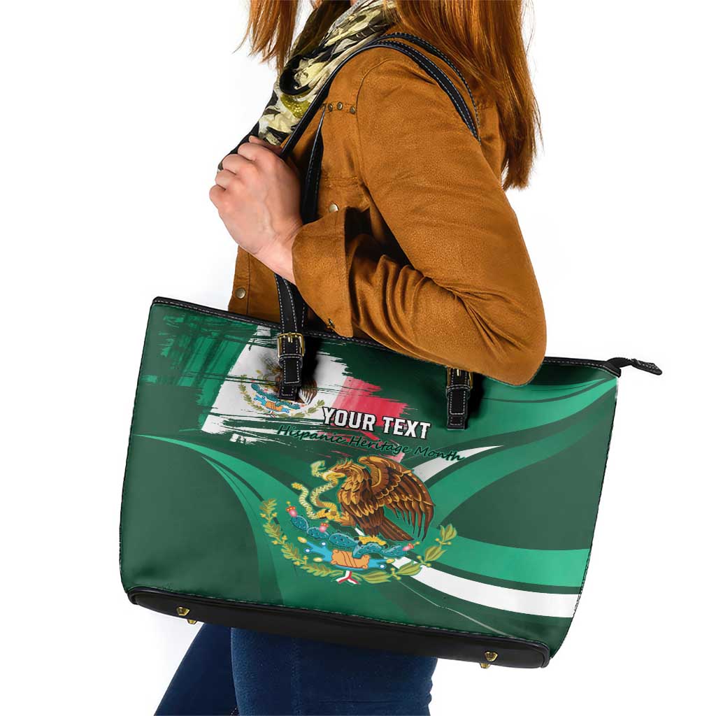 Mexico Hispanic Heritage Personalized Leather Tote Bag With Aguila Mexicana - Wonder Print Shop