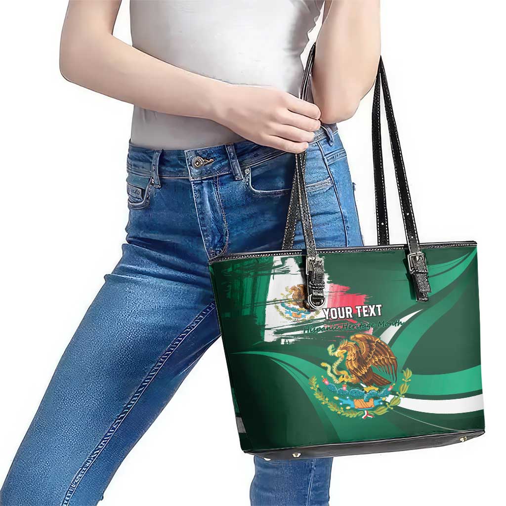 Mexico Hispanic Heritage Personalized Leather Tote Bag With Aguila Mexicana - Wonder Print Shop