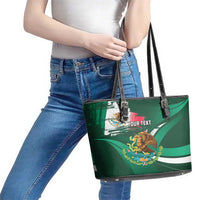 Mexico Hispanic Heritage Personalized Leather Tote Bag With Aguila Mexicana - Wonder Print Shop