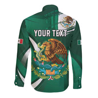 Mexico Hispanic Heritage Personalized Long Sleeve Button Shirt With Aguila Mexicana - Wonder Print Shop