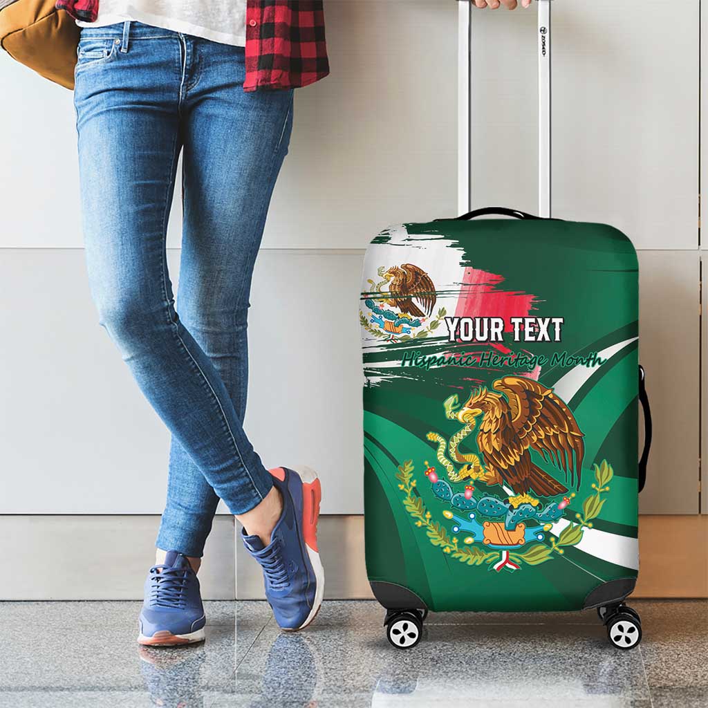 Mexico Hispanic Heritage Personalized Luggage Cover With Aguila Mexicana - Wonder Print Shop