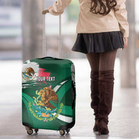 Mexico Hispanic Heritage Personalized Luggage Cover With Aguila Mexicana - Wonder Print Shop