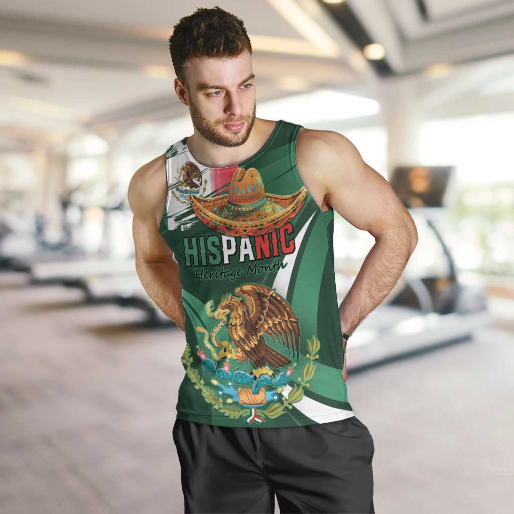 Mexico Hispanic Heritage Personalized Men Tank Top With Aguila Mexicana - Wonder Print Shop