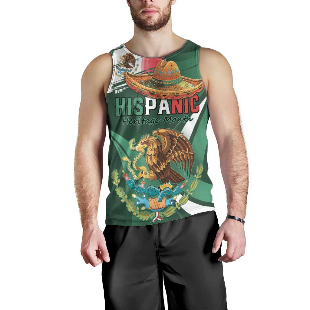 Mexico Hispanic Heritage Personalized Men Tank Top With Aguila Mexicana - Wonder Print Shop