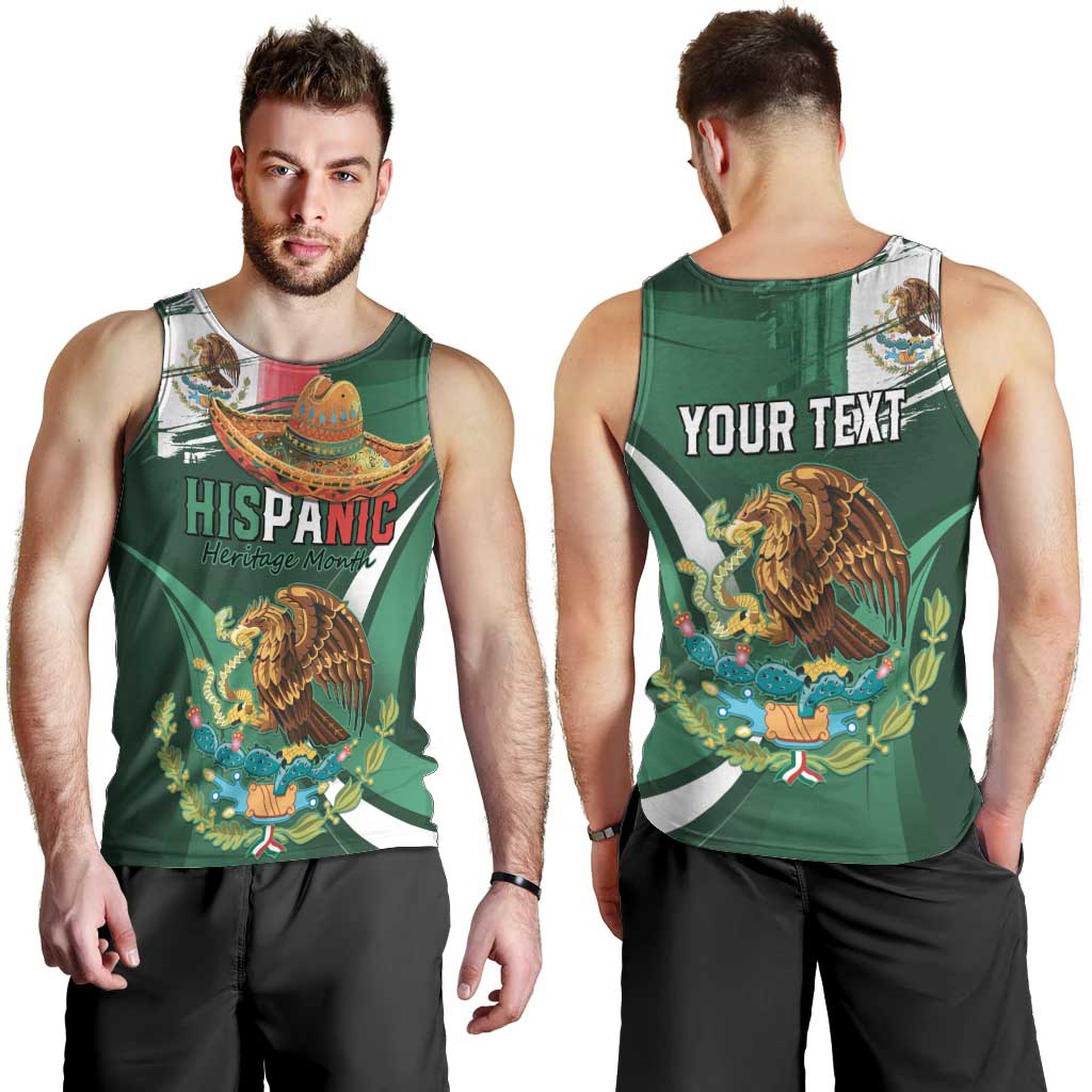 Mexico Hispanic Heritage Personalized Men Tank Top With Aguila Mexicana - Wonder Print Shop
