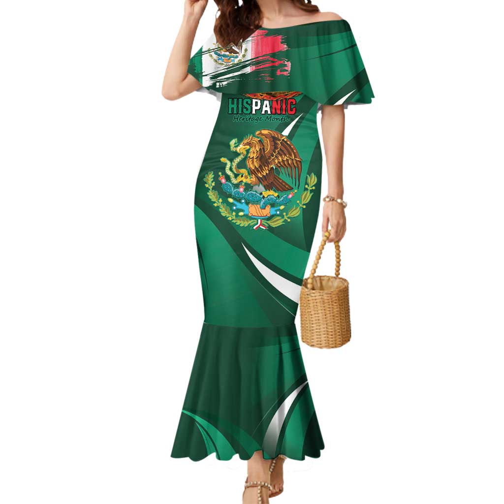 Mexico Hispanic Heritage Personalized Mermaid Dress With Aguila Mexicana - Wonder Print Shop
