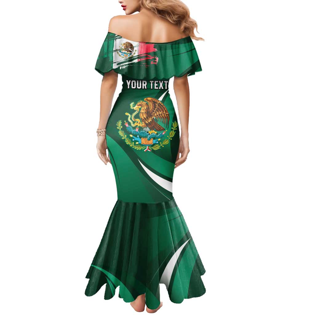 Mexico Hispanic Heritage Personalized Mermaid Dress With Aguila Mexicana - Wonder Print Shop