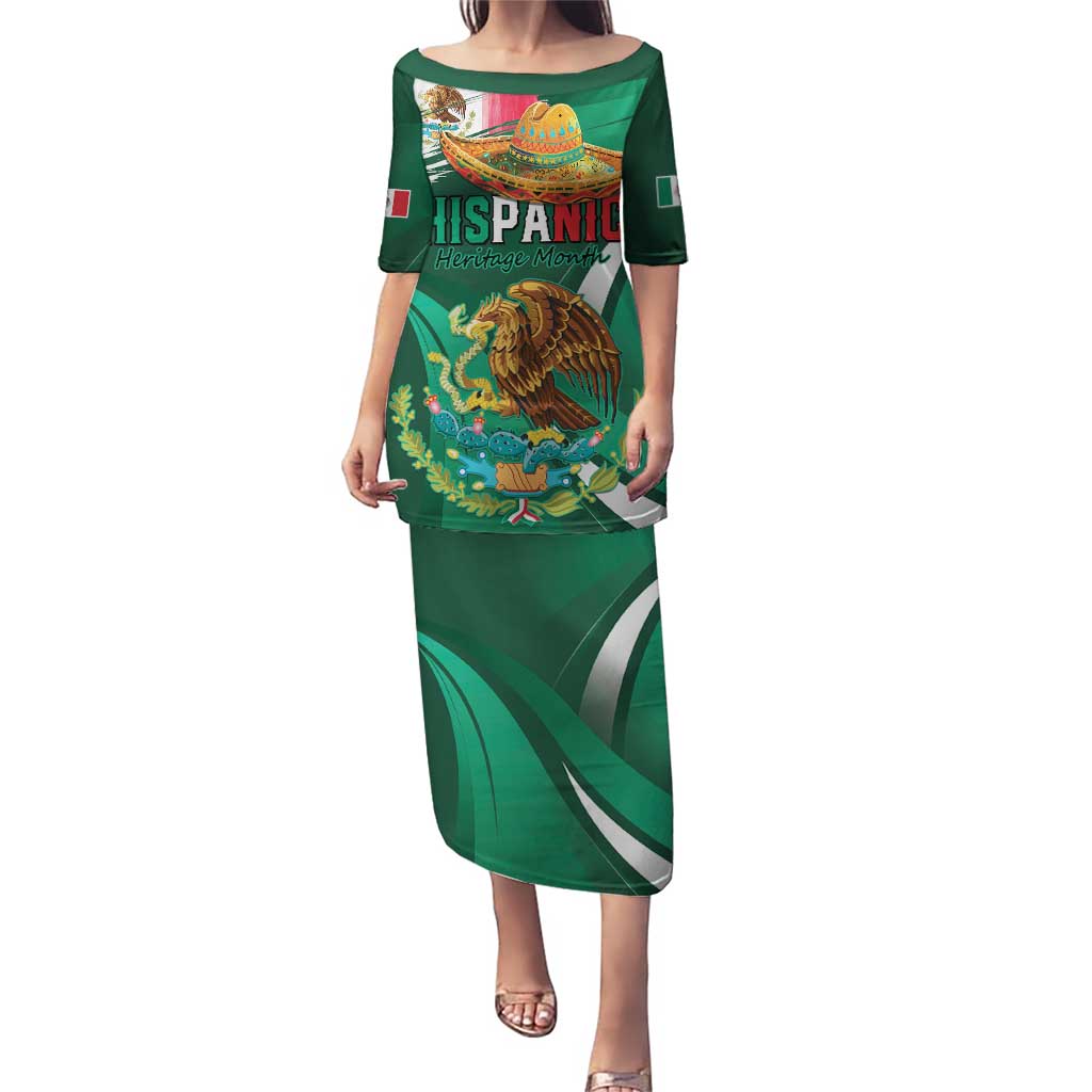 Mexico Hispanic Heritage Personalized Puletasi With Aguila Mexicana - Wonder Print Shop
