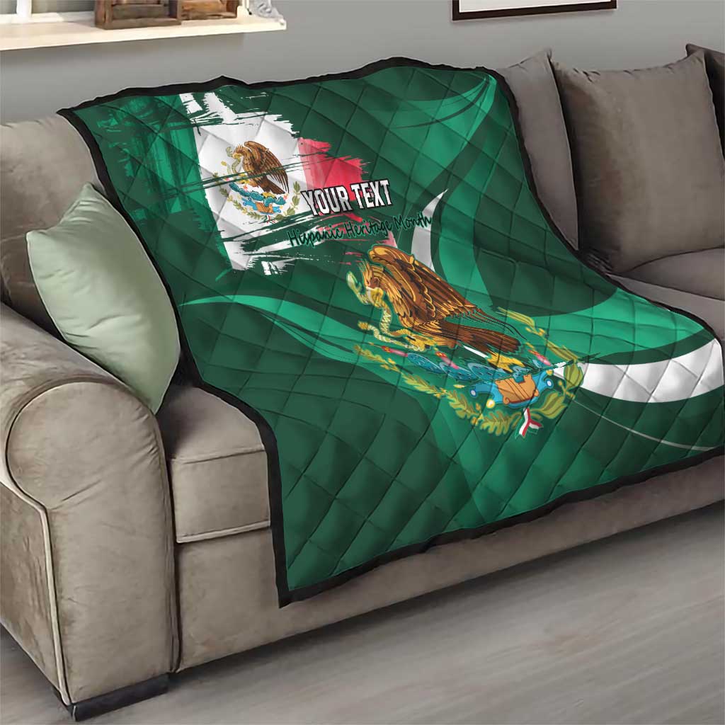 Mexico Hispanic Heritage Personalized Quilt With Aguila Mexicana - Wonder Print Shop