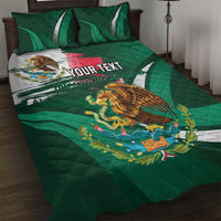 Mexico Hispanic Heritage Personalized Quilt Bed Set With Aguila Mexicana - Wonder Print Shop