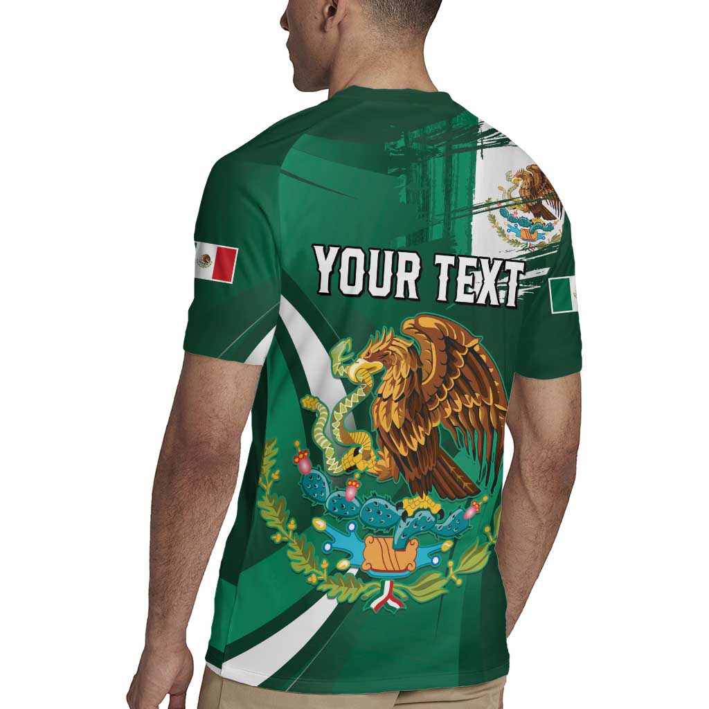 Mexico Hispanic Heritage Personalized Rugby Jersey With Aguila Mexicana - Wonder Print Shop