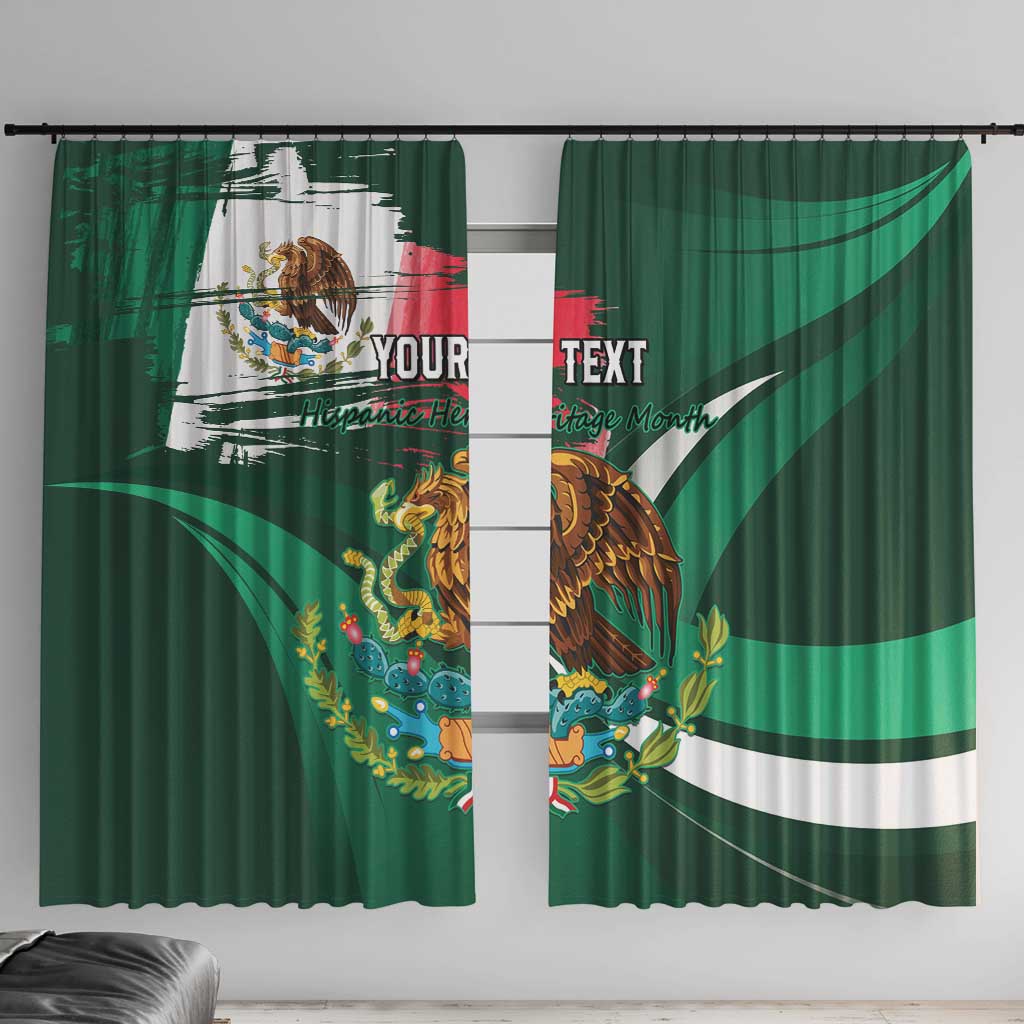 Mexico Hispanic Heritage Personalized Window Curtain With Aguila Mexicana - Wonder Print Shop
