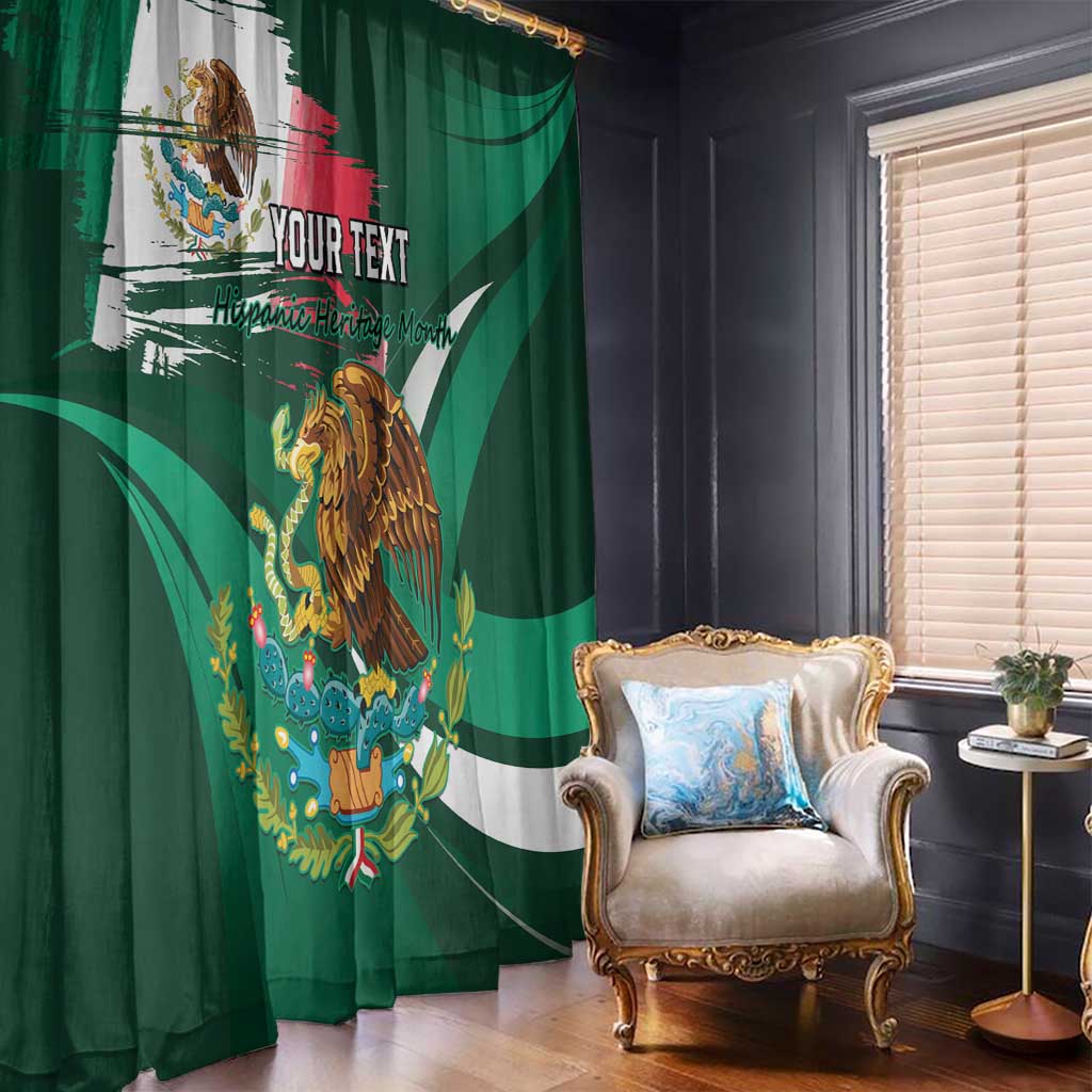 Mexico Hispanic Heritage Personalized Window Curtain With Aguila Mexicana - Wonder Print Shop