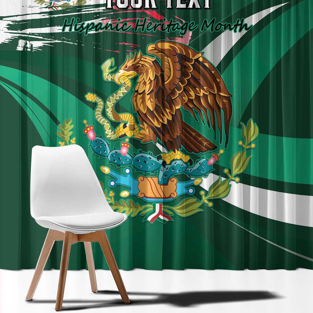 Mexico Hispanic Heritage Personalized Window Curtain With Aguila Mexicana - Wonder Print Shop