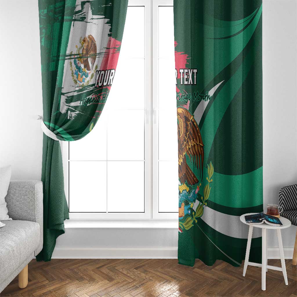 Mexico Hispanic Heritage Personalized Window Curtain With Aguila Mexicana - Wonder Print Shop