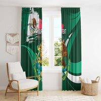 Mexico Hispanic Heritage Personalized Window Curtain With Aguila Mexicana - Wonder Print Shop