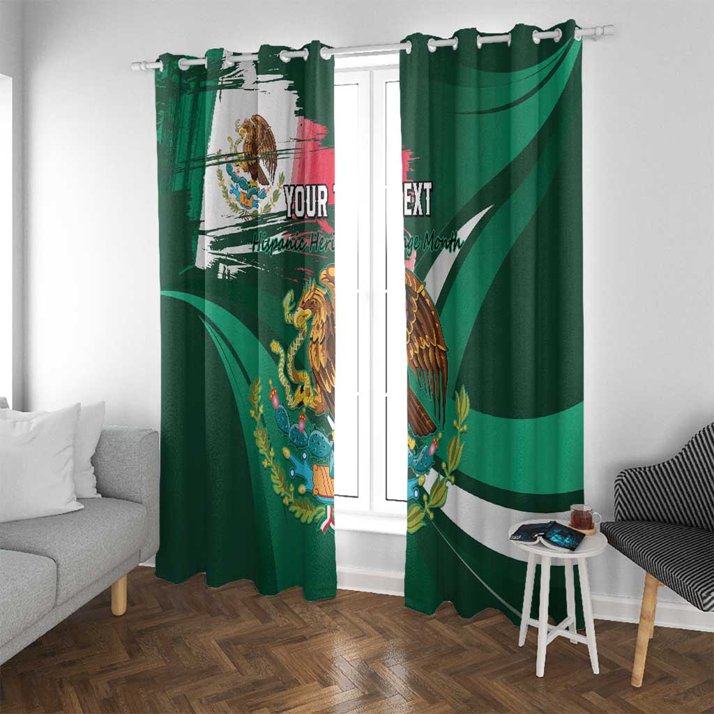 Mexico Hispanic Heritage Personalized Window Curtain With Aguila Mexicana - Wonder Print Shop