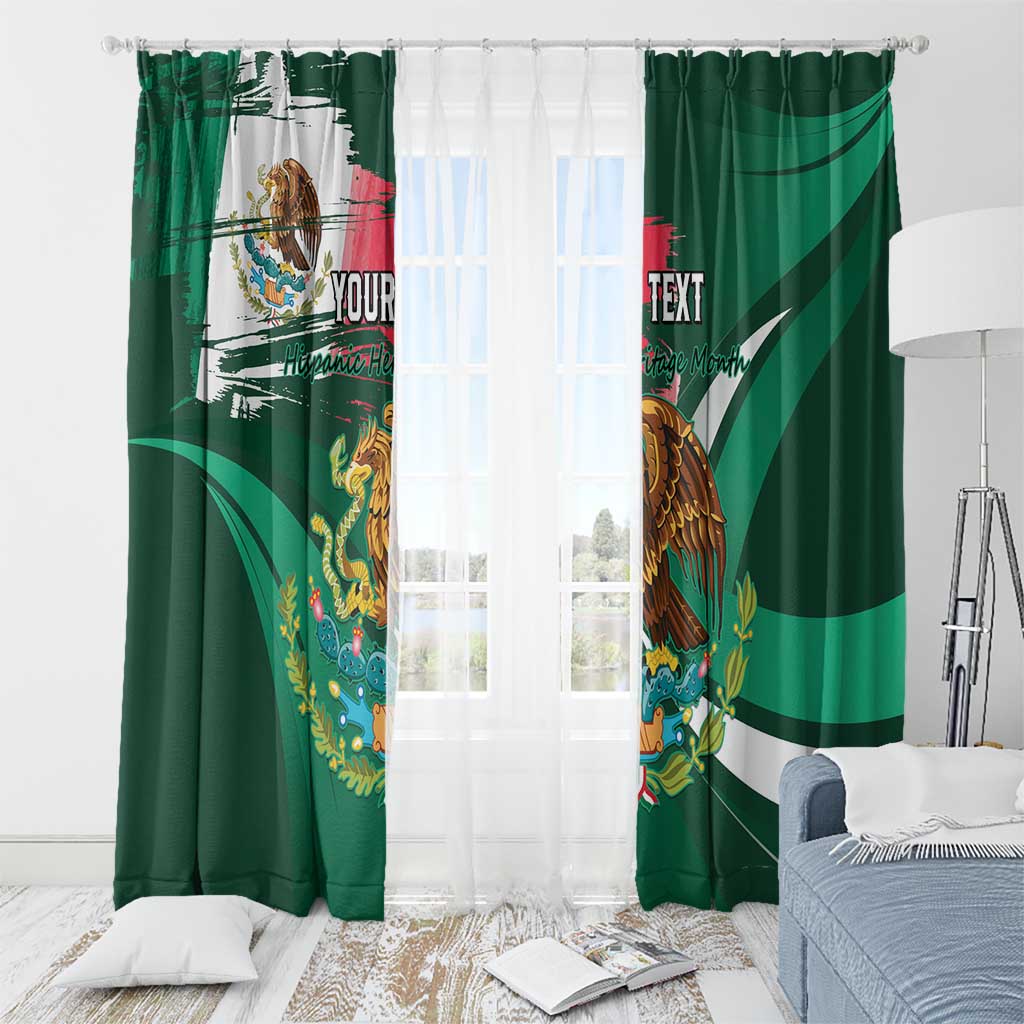Mexico Hispanic Heritage Personalized Window Curtain With Aguila Mexicana - Wonder Print Shop