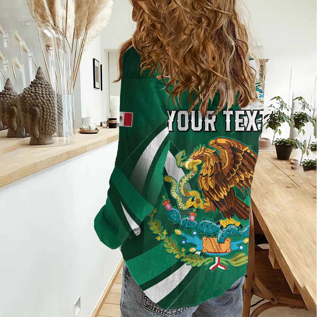Mexico Hispanic Heritage Personalized Women Casual Shirt With Aguila Mexicana - Wonder Print Shop