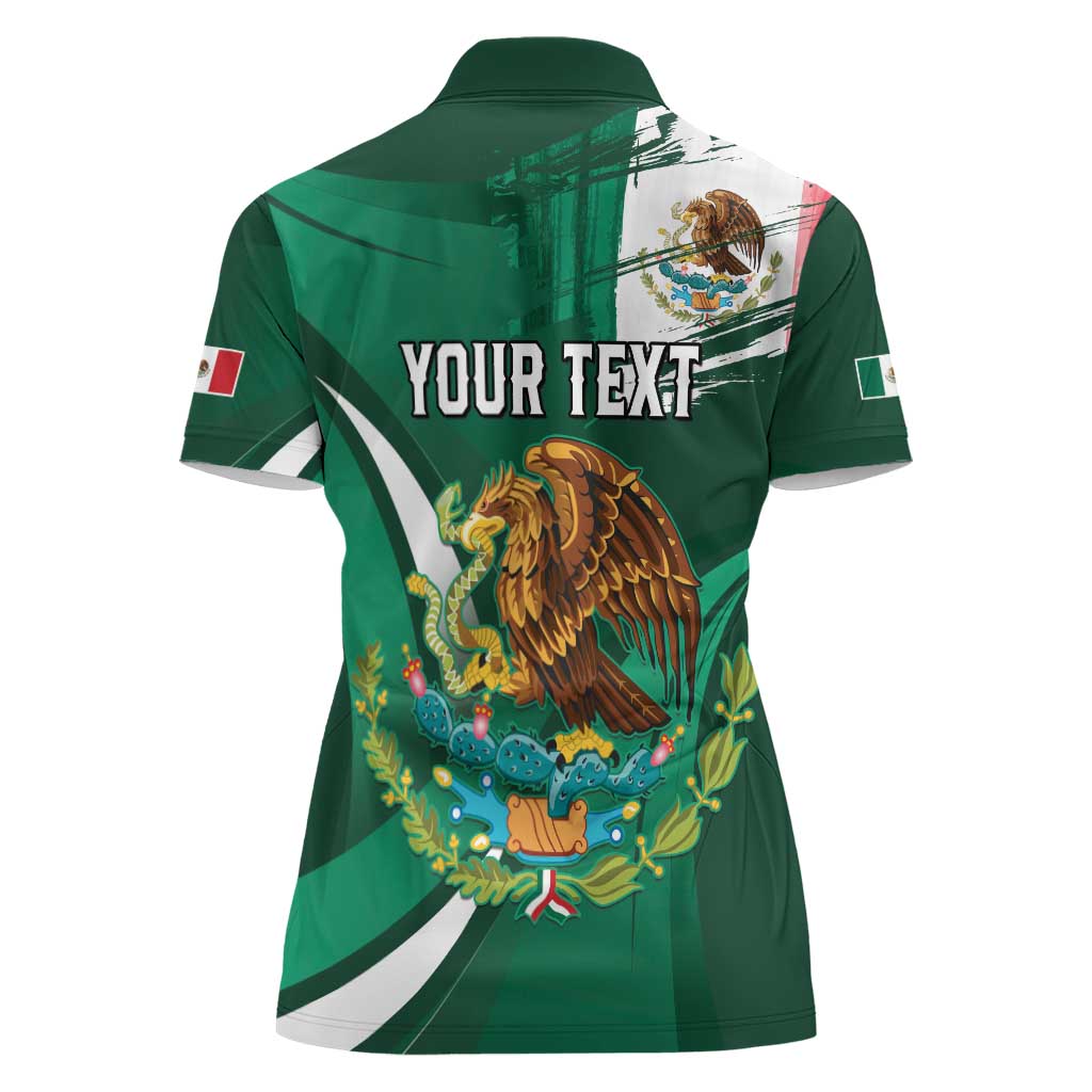 Mexico Hispanic Heritage Personalized Women Polo Shirt With Aguila Mexicana - Wonder Print Shop