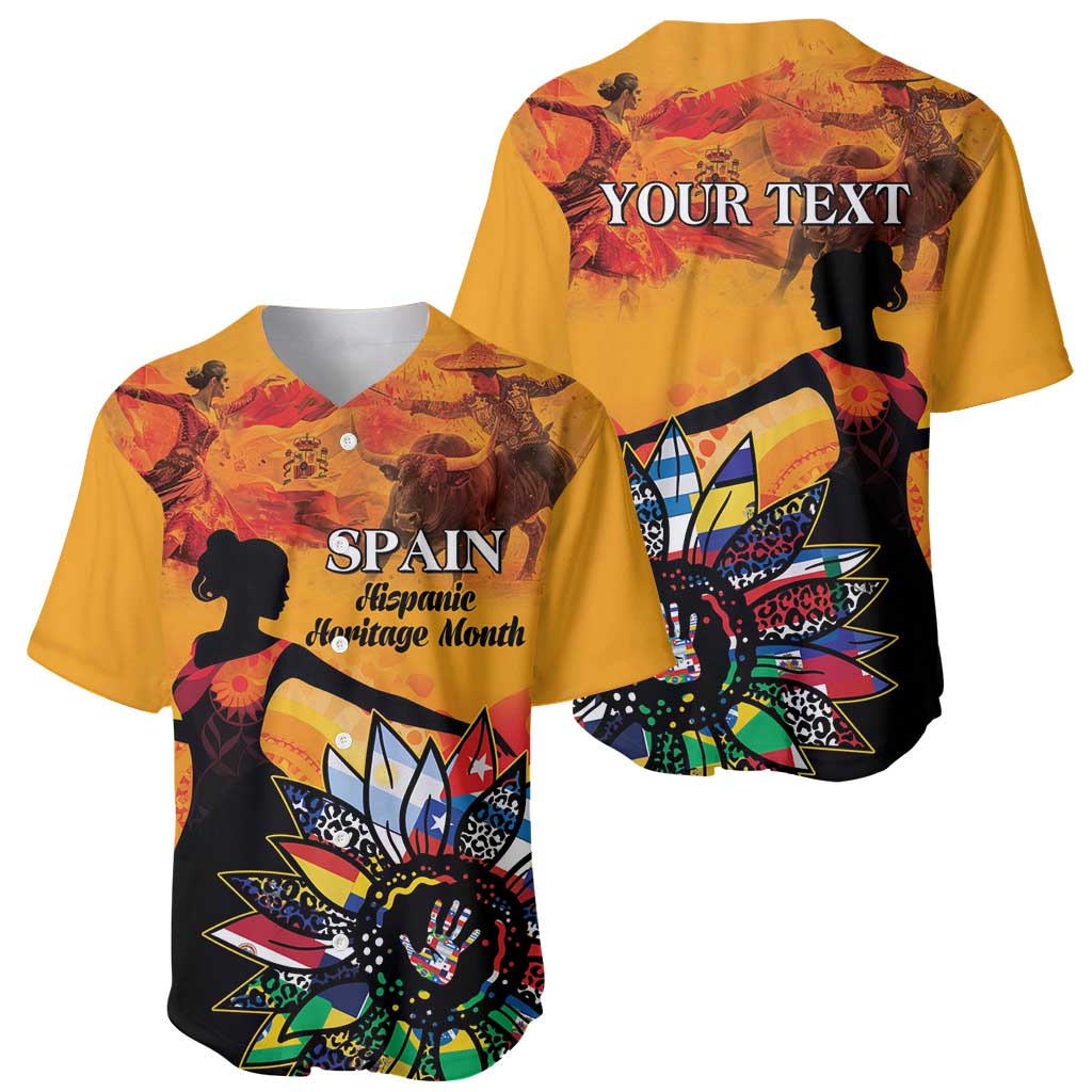 Spain Hispanic Heritage Personalized Baseball Jersey LT9 - Wonder Print Shop