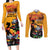 Spain Hispanic Heritage Personalized Couples Matching Long Sleeve Bodycon Dress and Long Sleeve Button Shirt LT9 - Wonder Print Shop