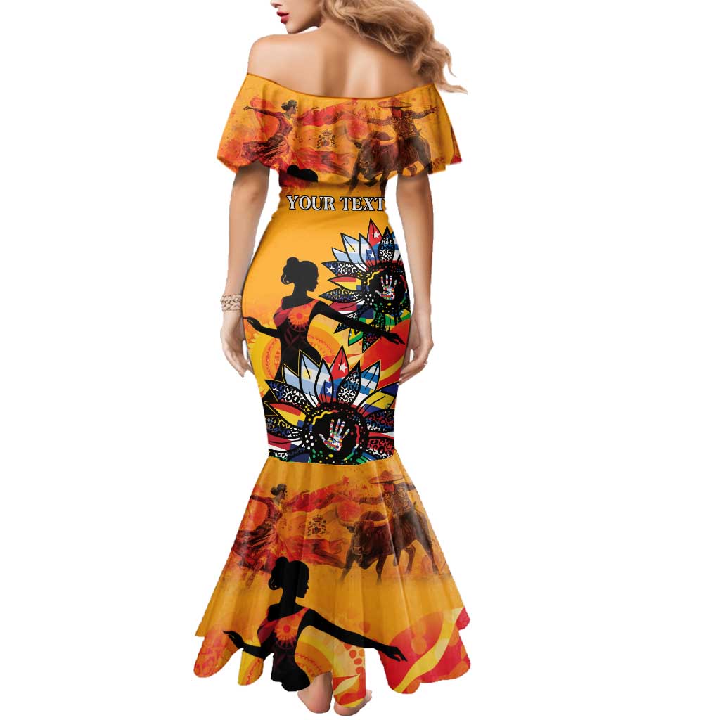 Spain Hispanic Heritage Personalized Family Matching Mermaid Dress and Hawaiian Shirt LT9 - Wonder Print Shop