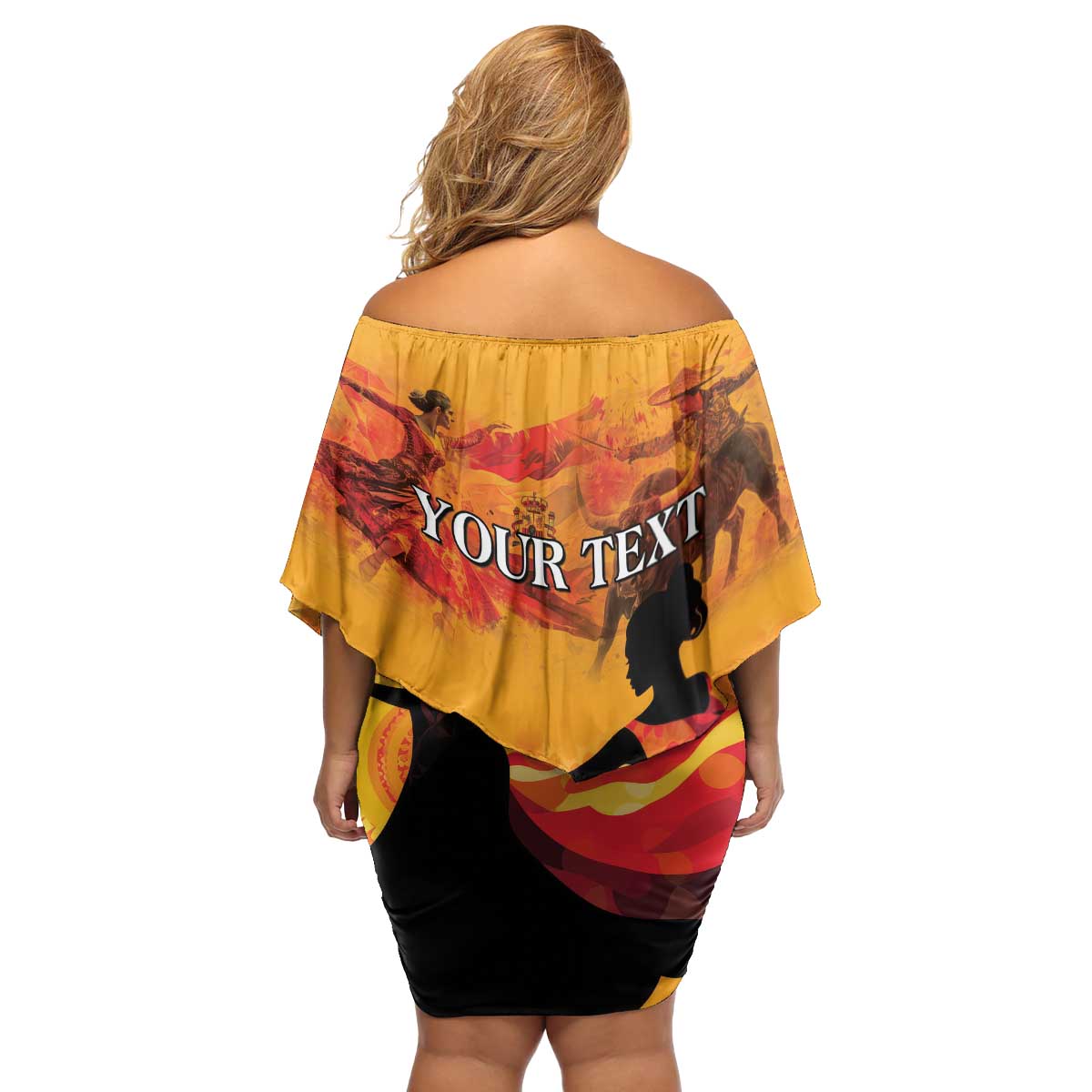 Spain Hispanic Heritage Personalized Family Matching Off Shoulder Short Dress and Hawaiian Shirt LT9 - Wonder Print Shop