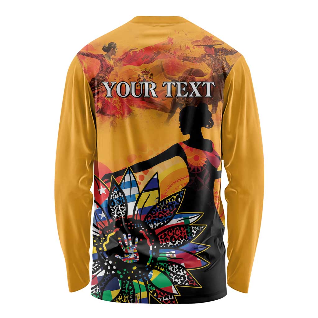 Spain Hispanic Heritage Personalized Long Sleeve Shirt - Wonder Print Shop
