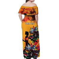 Spain Hispanic Heritage Personalized Off Shoulder Maxi Dress - Wonder Print Shop