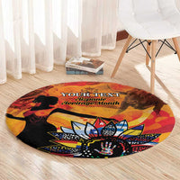 Spain Hispanic Heritage Personalized Round Carpet