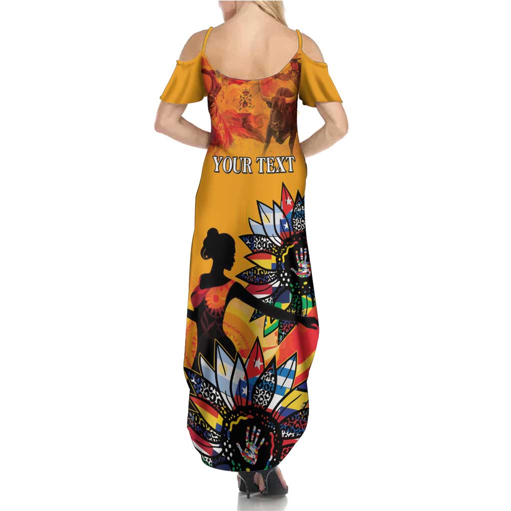 Spain Hispanic Heritage Personalized Summer Maxi Dress - Wonder Print Shop