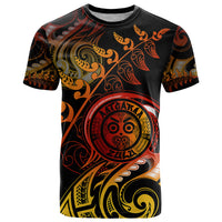 New Zealand T Shirt Aotearoa Wisdom Face Maori Fern Tattoo Arty - Wonder Print Shop
