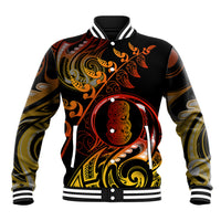 New Zealand Baseball Jacket Aotearoa Hei-Tiki Maori Fern Tattoo Arty LT9 - Wonder Print Shop