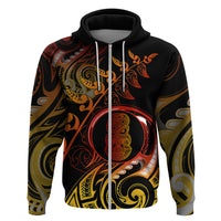 New Zealand Hoodie Aotearoa Hei-Tiki Maori Fern Tattoo Arty - Wonder Print Shop